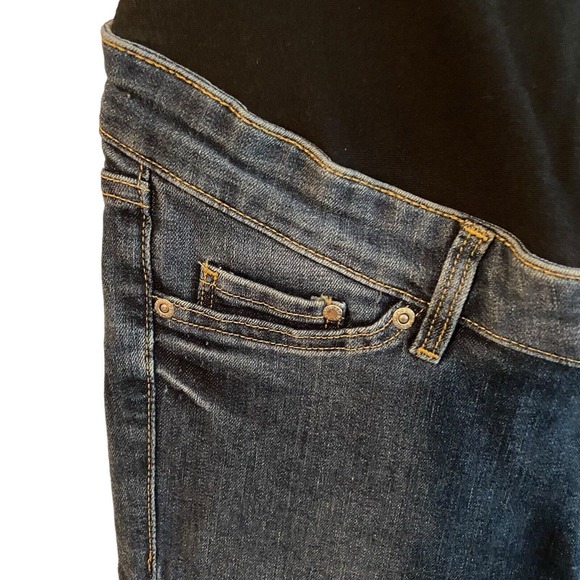 H&M Mama Womens Maternity Blue Jeans Size 8 Slim High Rib With‎ Stomach Support - Picture 7 of 10